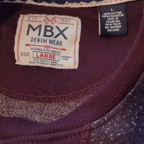 MBX Denim Wear Mens crewneck Sweatshirt - Picture 6 of 9